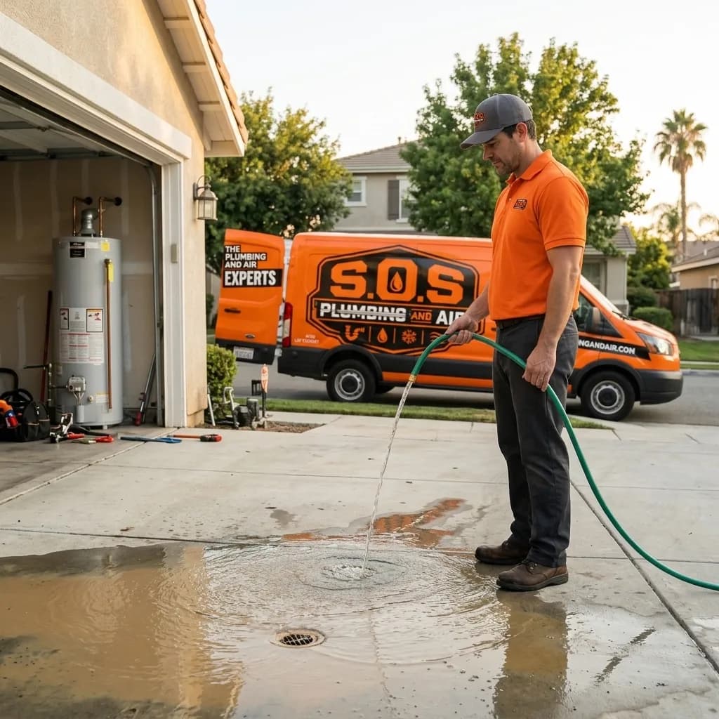 Water heater flush service